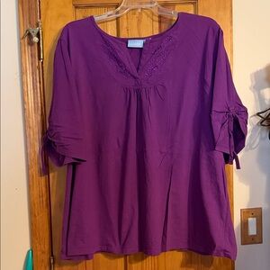 Liz & Me Vibrant Purple Tunic Top